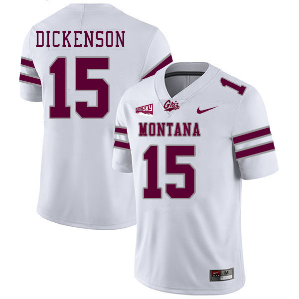 Dave Dickenson Griz Jersey,University Of Montana Grizzlies #15 Dave Dickenson Jersey-White